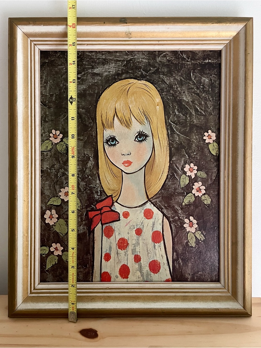 Vintage 1960s Goddard "Susie" Big Eye Girl Framed Art Print MCM Kitsch Retro - Picture 7 of 10